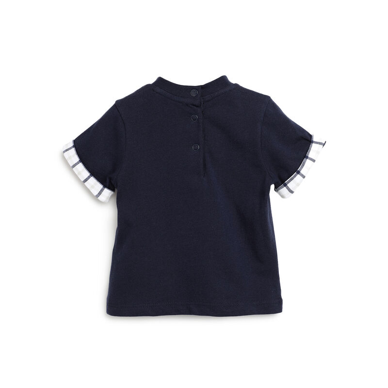 Boys Dark Blue Printed Short Sleeve T-Shirt image number 1